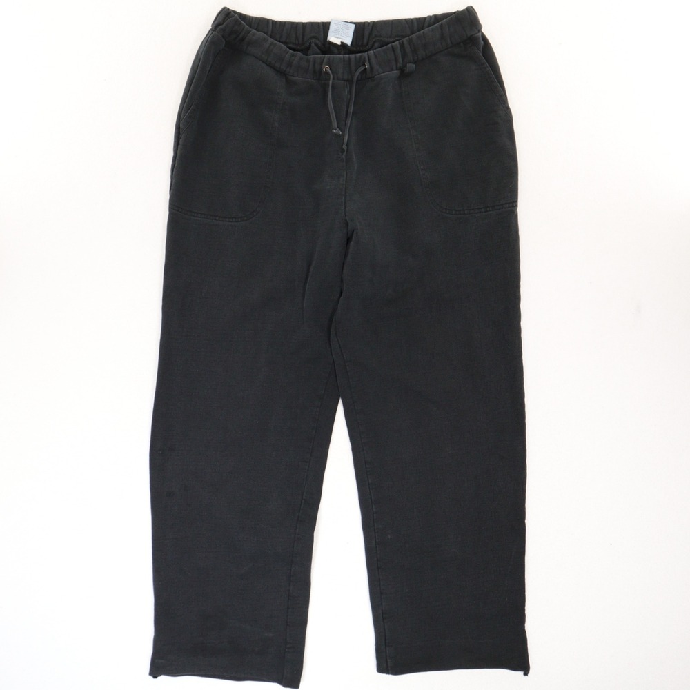 Duluth Trading Co Sweatpants Women L Relaxed Straight Leg Baggy Black Cotton